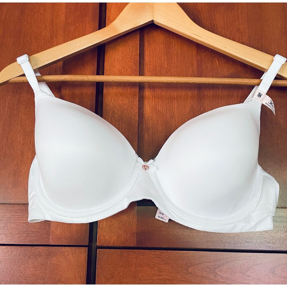 Victoria's Secret Bra Body by Victoria Lightly Lined Demi White Size 36D NEW